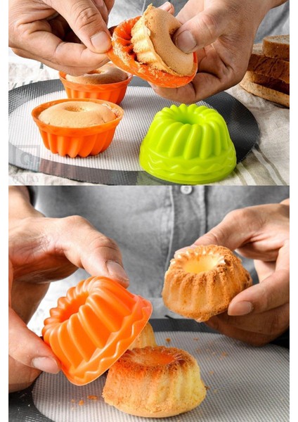 18 Li Mini Kek Kalıbı 3D Kurabiye Pasta Muffin Kalıpları Silikon Pişirme Kalıbı fiyatları