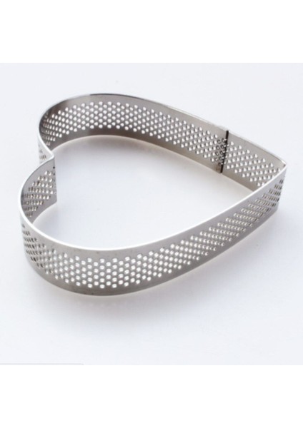 Kalp Delikli Tart Kalıbı 18 cm Yükseklik 2 cm