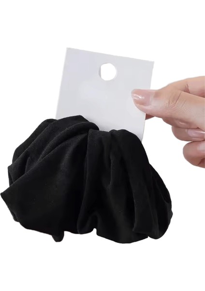 4 Set Katı Saç Bandı Halatlar Kadınlar At Kuyruğu Tutucu Saç Kravat Scrunchies Kauçuk Bantlar Kore Moda Saç Aksesuarları 2 Siyah (Yurt Dışından)