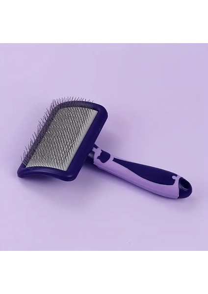 1pcs Pet Eğrisi Yüzlü Iğne Tarak-Profesyonel Fırçası Yumuşak Masaj Bakım Tarak-ler Için-Günlük Fırçalama Için Uygun mor/boyut:m (Yurt Dışından)