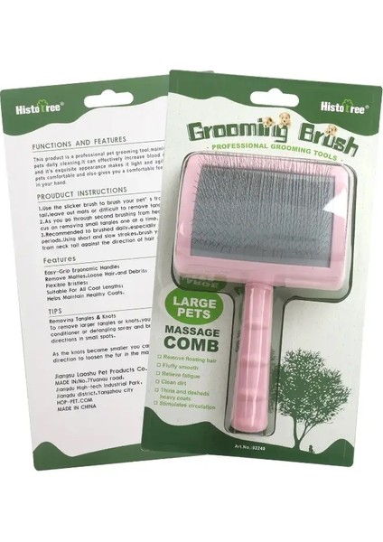 Fırçası Paslanmaz Çelik Tarakları Masajı Bakım Fırçasısaçı Temizleme Araçları Yumuşak Saplı Tarak Fırçası Rengi:Pembe L (Yurt Dışından)