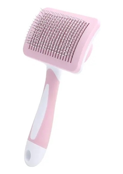 Evcil Saç Döküntüsü Tarak Fırçası Bakım Uzun Saçlı Iç Mekan leri Fırçası Saç Temizleyici Güzellik SlickerMalzemeleri pembe (Yurt Dışından)