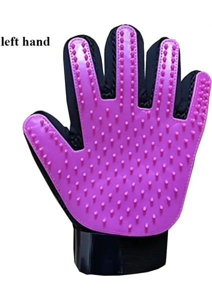 Evcil Saç Temizleme Eldiveni Tarak Tıraşı ler ve Masajı Banyo Temizliği ve Güzellik Ürünleri Banyosu Için Eldiven Ev RENGI:SOL-MOR/BOYUT:23X17CM (Yurt Dışından)