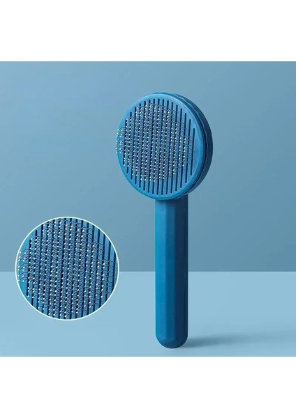 Tüy Temizleme Matı Çözme Fırça Tarak Tüy Fırça Bakım Aracı Tüy Dökücü Tarak Iğne Tarak Koyu Mavi (Yurt Dışından)