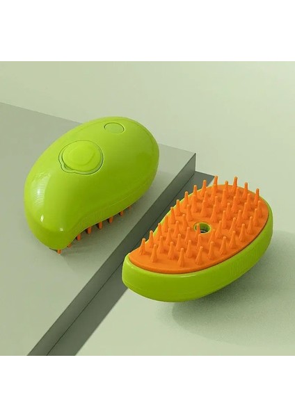 Buharlı Fırça Buhar Fırçası Elektrikli Sprey Masaj Evcil Bakım Aracı Tüy Dökücü 3'ü 1 Arada Elektrikli Spreyler Masaj Tarakları sarı (Yurt Dışından)