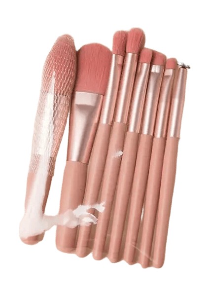 8 Pcs Kozmetik Vakfı Göz Farı Karıştırma Makyaj Fırçası Yumuşak Kaık Makyaj Fırçaları Güzellik Araçları Makyaj Fırçası Pembe Çantalar (Yurt Dışından)
