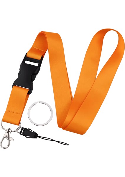 Moda Cep Telefonu Ipi Saf Renk Boyun Askısı Anahtarlar Için Keychian Credencial Ipi Kimlik Kartı Tutucu Geçiş Anahtarlık Aksesuarları turuncu (Yurt Dışından)