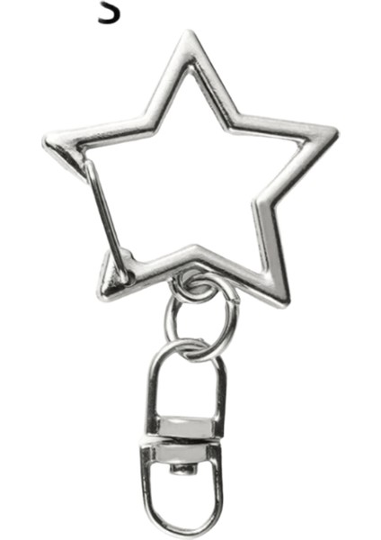 10Yeni Yıldız Pentagram Hollow Anahtarlık Yüzük Anahtarlık Dıy Aksesuarları Istakoz Toka Anahtarlık Takı Yapımı Bulgular A (Yurt Dışından)