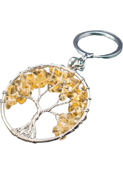 7 Çakra Doğal Taş Çakıl Hayat Ağacı Anahtarlık Şifalı Kristal Anahtarlık Araba Telefon Çantası Dilek Ağacı Kolye Takı (Yurt Dışından)