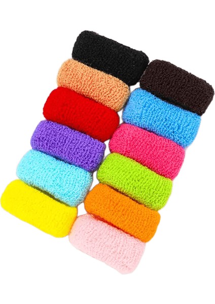 2/6/12 Pcs Kadın Kızlar Sevimli Örgü Katı Elastik Saç Bantları Yumuşak Saç Scrunchies Saç Bağları Set Mix-1-12 Pcs (Yurt Dışından)