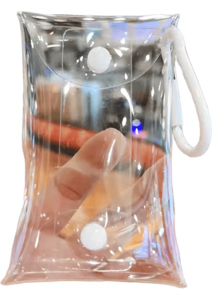 Küçük Şeffaf Anahtarlık Sikke Çanta Pvc Şeffaf Mini Kadın Anahtar Ruj Kulaklık Anime Bebek Ekran Saklama Torbaları Cüzdan Kılıfı (Yurt Dışından)