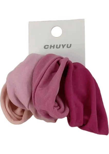 4 Set Katı Saç Bandı Halatlar Kadınlar At Kuyruğu Tutucu Saç Kravat Scrunchies Kauçuk Bantlar Kore Moda 4 Gül Kırmızı (Yurt Dışından)