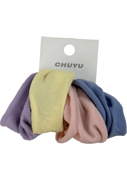 4 Set Katı Saç Bandı Halatlar Kadınlar At Kuyruğu Tutucu Saç Kravat Scrunchies Kauçuk Bantlar Kore Moda 5 Çok Renkli (Yurt Dışından)