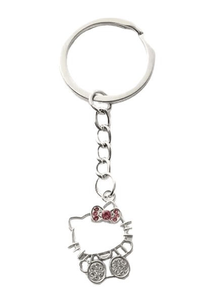 Anime Sanrio Hello Kitty Anahtarlık Karikatür Figür Hollow Kt Kedi Metal Rozet Kolye Anahtarlık Kawaii Takı Aksesuarları Hediyelerrenk:hello Kitty (Yurt Dışından)