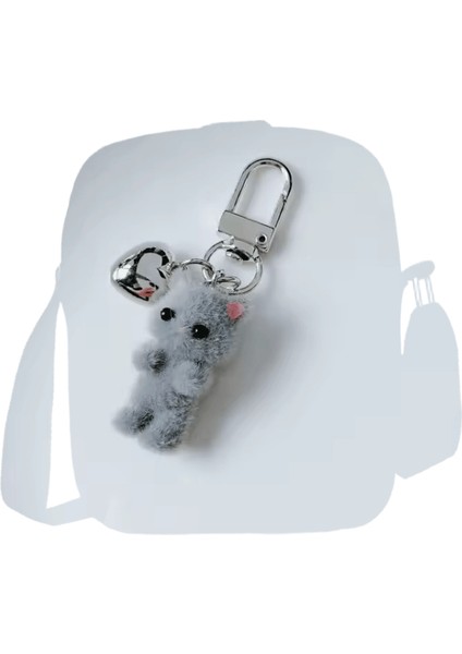 Sevimli Floklu Yavru Kedi Beş Köşeli Yıldız Kedi Pençe Aşk Anahtarlık Cep Telefonu Zinciri Anti-Kayıp Ipi Kolye Kulaklık Kamera Zincirirenk: B / Boyut: Bir Boyut (Yurt Dışından)