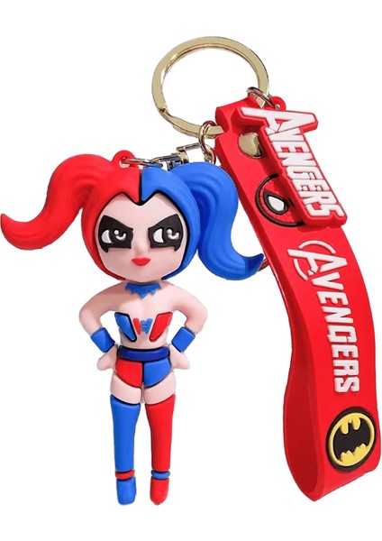 Çizgi Roman Süper Kahraman Silikon Anahtarlık Karikatür 3D Batman Superman The Flash Wonder Woman Hayranları Için Anahtarlık Bpack Aksesuarları Renk:3 (Yurt Dışından)