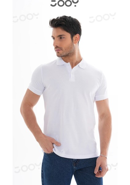 Erkek %100 Pamuk Polo Yaka T-Shirt