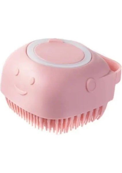 Pet Banyo Fırçası Masaj Track Güzellik Scrub Yumuşak Silikon Fırça Pet Koruma Cilt Duş Temizleme Güzellik Araçları Accessories Pembe (Yurt Dışından)
