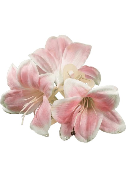 Awaytr Kravat Boyalı Lily Çiçek Saç Pençeleri Yapay Çiçek leri YengeçKız Sevgililer Şapkalar E (Yurt Dışından)