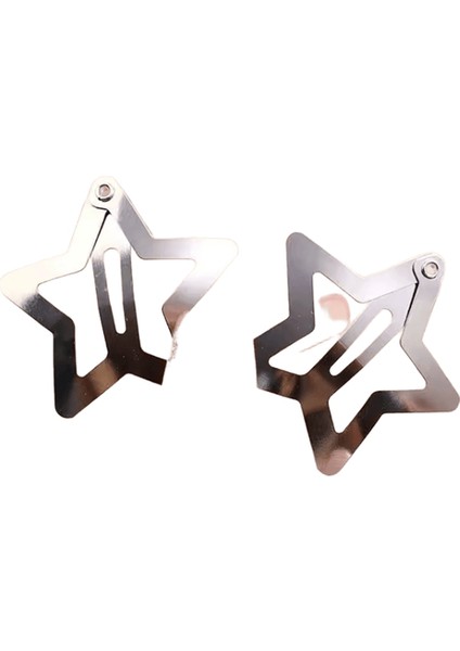Gümüş Yıldız leri Metal Snap Klip Saç Tokaları Ettes Saç Kavrama Mücevher 100PCS (Yurt Dışından)