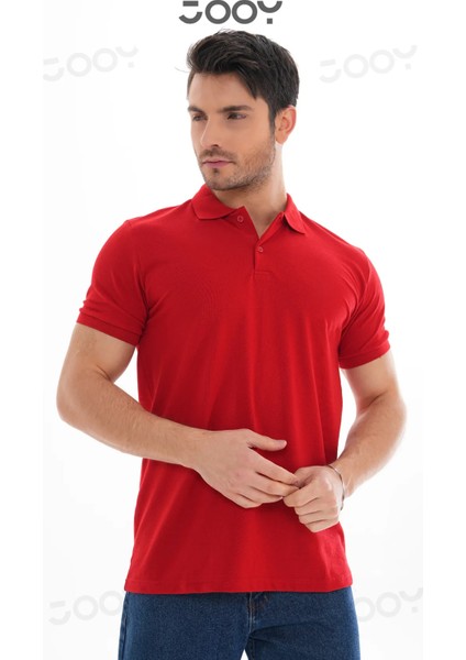 Erkek %100 Pamuk Polo Yaka T-Shirt