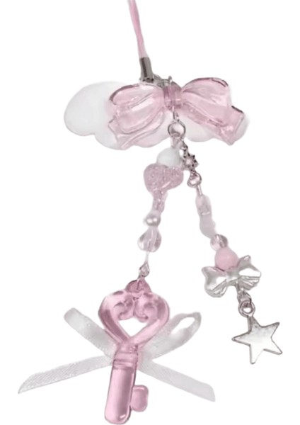 Ilmek Telefon Zinciri Melek Kanadı Kolye Anahtarlık Tatlı Serin Anahtar Telefon Ipi Akrilik Anahtarlık Çanta Süsü (Yurt Dışından)