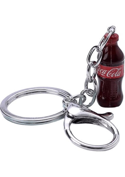 Moda Kadın 8 Renk Reçine Fanta Içecek Şişesi Biblo Anahtarlık Simülasyon Cam Şişe Anahtarlık Takı Kolye Souveniderin Kahverengi2 (Yurt Dışından)