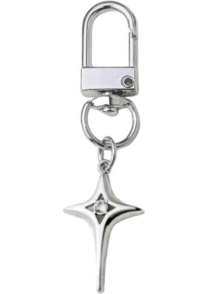 Kristal Yıldız Ay Anahtarlık Y2K Metal Kolye Anahtarlık Tatil Araba AnahtarlıkÇanta Süs Sırt Çantası Dekorasyon (Yurt Dışından)