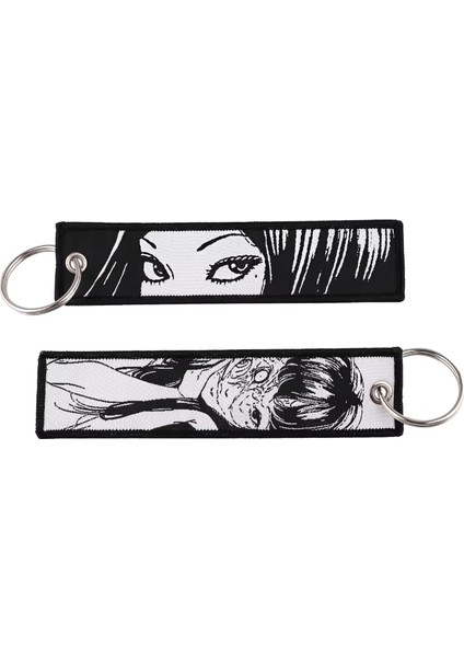 Motosikletler Arabalar Için Japon Anime Anahtarlık Anahtar Fobs Anahtar Etiketi Nakış Anahtarlık Erkekler Kadınlar Aksesuarlar Için (Yurt Dışından)