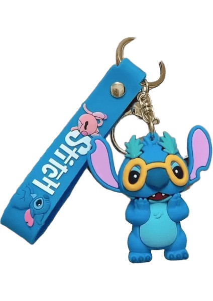 Disney Karikatür Sevimli Lilo Stitch Silikon Kolye Anahtarlık Kadınlar Erkekler Hayranları Için Kawaii Scrump Melek Anahtarlık Sırt Çantası Araba Anahtarları Için QKC0174 (Yurt Dışından)