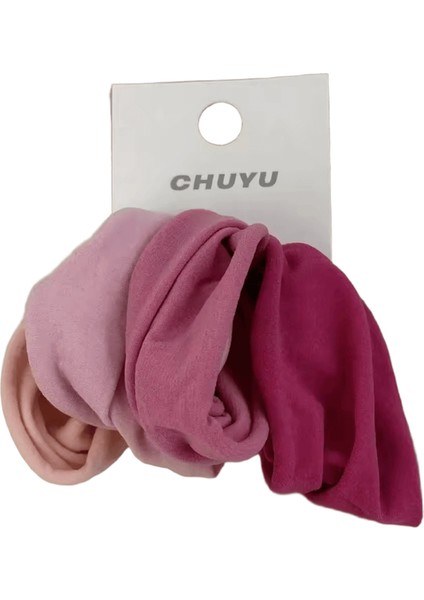 4 Set Katı Saç Bandı Halatlar Kadınlar At Kuyruğu Tutucu Saç Kravat Scrunchies Kauçuk Bantlar Kore Moda 4 Gül Kırmızı (Yurt Dışından)