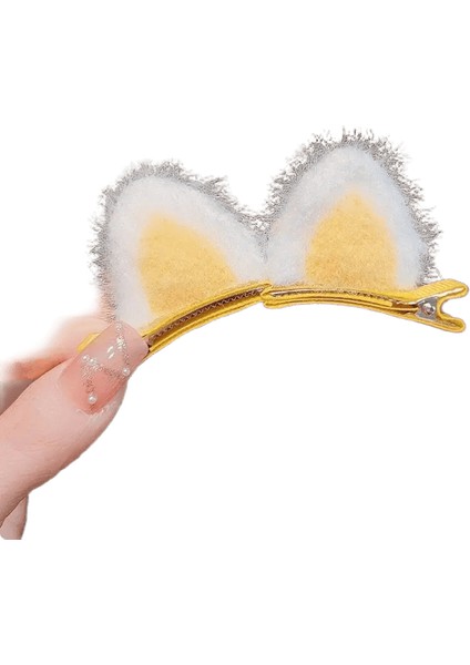 2pcs Koreli Kulakları Saç Pin 3D lar Sevimli Saç Pimi lar Küçük Kızlar Bebek Heavear Hot Sarı (Yurt Dışından)
