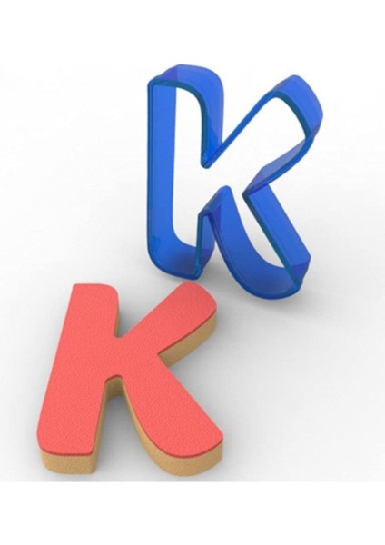 K Harfi Polikarbon Kopat Kurabiye Kalıbı
