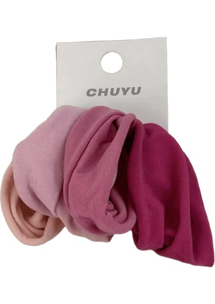 4 Set Katı Saç Bandı Halatlar Kadınlar At Kuyruğu Tutucu Saç Kravat Scrunchies Kauçuk Bantlar Kore Moda 4 Gül Kırmızı (Yurt Dışından)