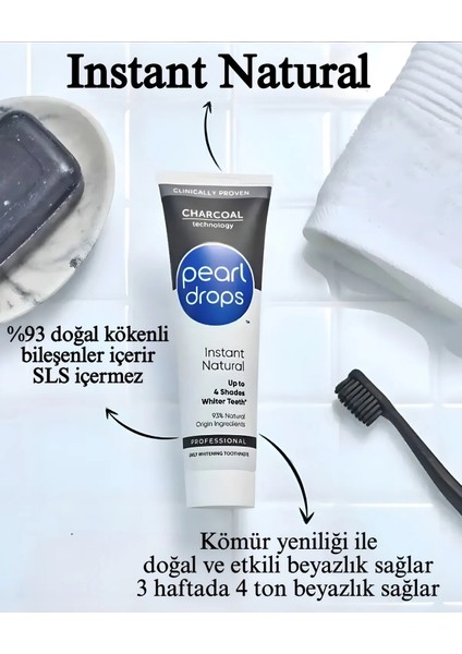 Instant Natural White Diş Macunu 2 x 75 ml