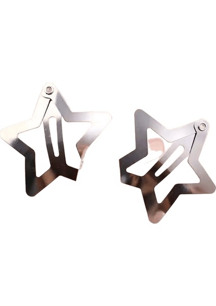 Gümüş Yıldız leri Metal Yapış Klip Saç Tokaları Ettes Saç Kavrama Jewel 50PCS (Yurt Dışından)