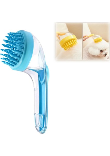 1Evcil Banyo Fırçası Yumuşak Silikon Uzun Saplı Şampuan Dozajlayıcı Has Masaj Tüy ve Saç Bakımı ve Temizliği Için a/boyut:tek Boyut (Yurt Dışından)