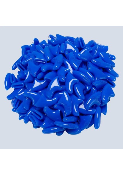 Yeni Moda Düz Renk 100Pcs/Lot Tırnak Kapakları Cat Yumuşak Pençe Pençeleri 5*Yapışkan Tutkal 4 Boyutu Mavi/Boyut: Xs (Yurt Dışından)