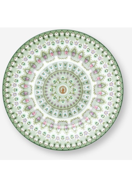 Lily & Lotus Yeşil Porselen Pasta Tabağı 17 cm