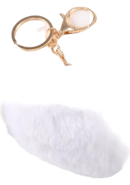 Büyük Kalp Ponpon Anahtarlık Gökkuşağı Peluş Top Anahtarlık Araba Çantası Kolye Moda Takı Kabarık Aşk Ponponlar Anahtarlık (Yurt Dışından)