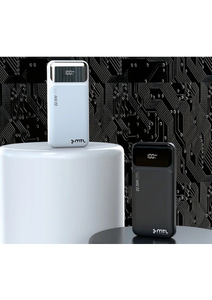10.000 Mah 22,5W Kablolu Powerbank MT4310 Mtl Aksesusar
