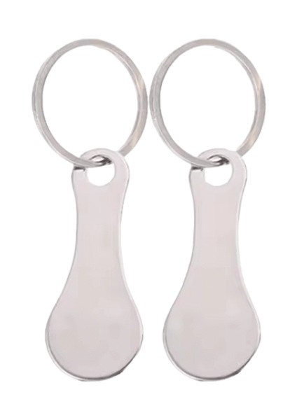 1/2Metal Alışveriş Sepeti Jetonları Arabası Jetonu Anahtarlık Dekoratif Anahtarlık Çok Amaçlı Alışveriş Ev Dış Mekan Için Taşınabilir (Yurt Dışından)