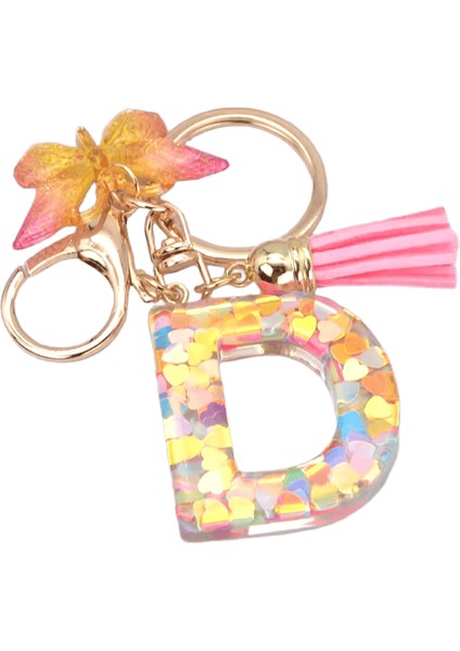 Moda Dıy Az Harfler Anahtarlık Metal Tutucu Sarkık Anahtarlık Kadın Araba Anahtarlık Basit Harf Adı Anahtar Parti Hediye Takı Renk: D / Boyut: 55MM (Yurt Dışından)