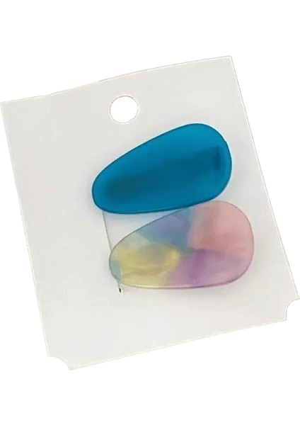 2pcs/set Asetik Asit Su Damla Şekli leriVintage Renkli Moda Takı Saç Tokası S F (Yurt Dışından)