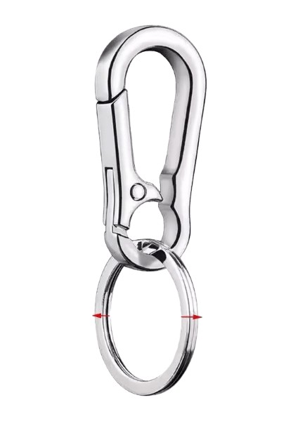 Unisex Anahtarlık Paslanmaz Çelik Kabak Toka Karabina Anahtarlık Bel Kemer Klip Anahtarlık Anti-Kayıp Halka Toka Araba Dekor Hediyelerrenk: Siyah (Yurt Dışından)