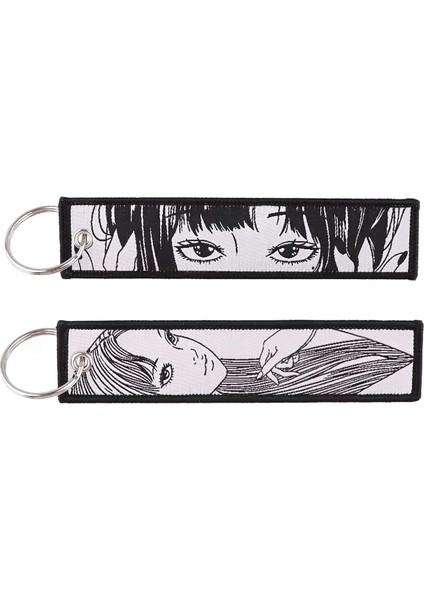 Motosikletler Arabalar Için Japon Anime Anahtarlık Anahtar Fobs Anahtar Etiketi Nakış Anahtarlık Erkekler Kadınlar Aksesuarlar Için (Yurt Dışından)