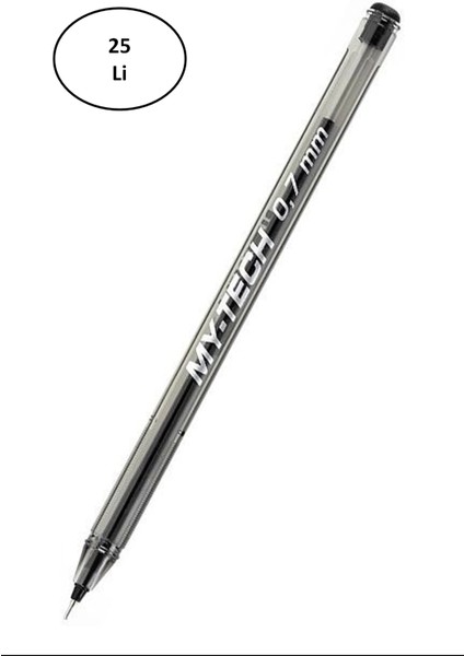 Pensan My Tech Tükenmez Kalem 0.7 mm Siyah 25'li