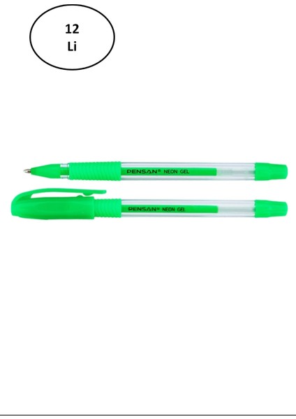 Pensan Neon Jel Kalem Yeşil 1 mm 12'li