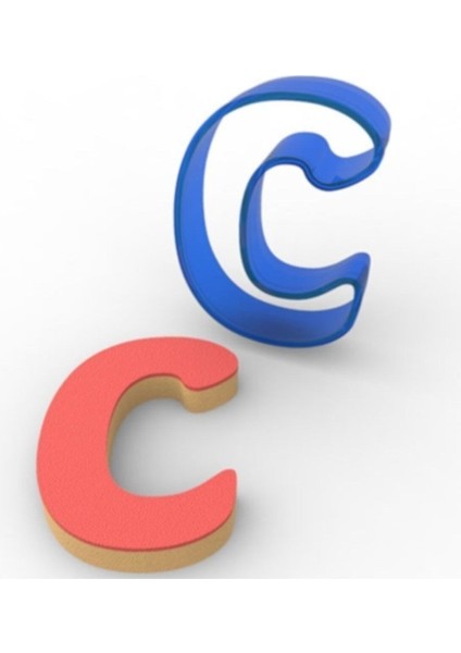 C Harfi Polikarbon Kopat Kurabiye Kalıbı