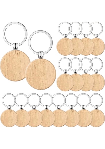 50 Adet Boş Ahşap Anahtar Etiketi Anahtar Gravür Boşlukları Bitmemiş Ahşap Anahtarlık Anahtarlık Dıy El Sanatları Için Anahtar Etiketleri Renk: Yuvarlak (Yurt Dışından)